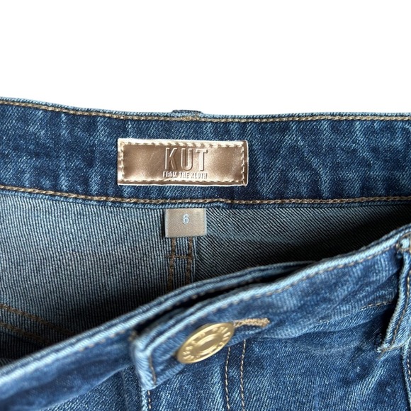 KUT from the Kloth Women's Jane High Rise Shorts W/Pork Chop Pockets Boosted 6 - Picture 8 of 8